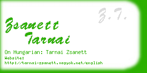 zsanett tarnai business card